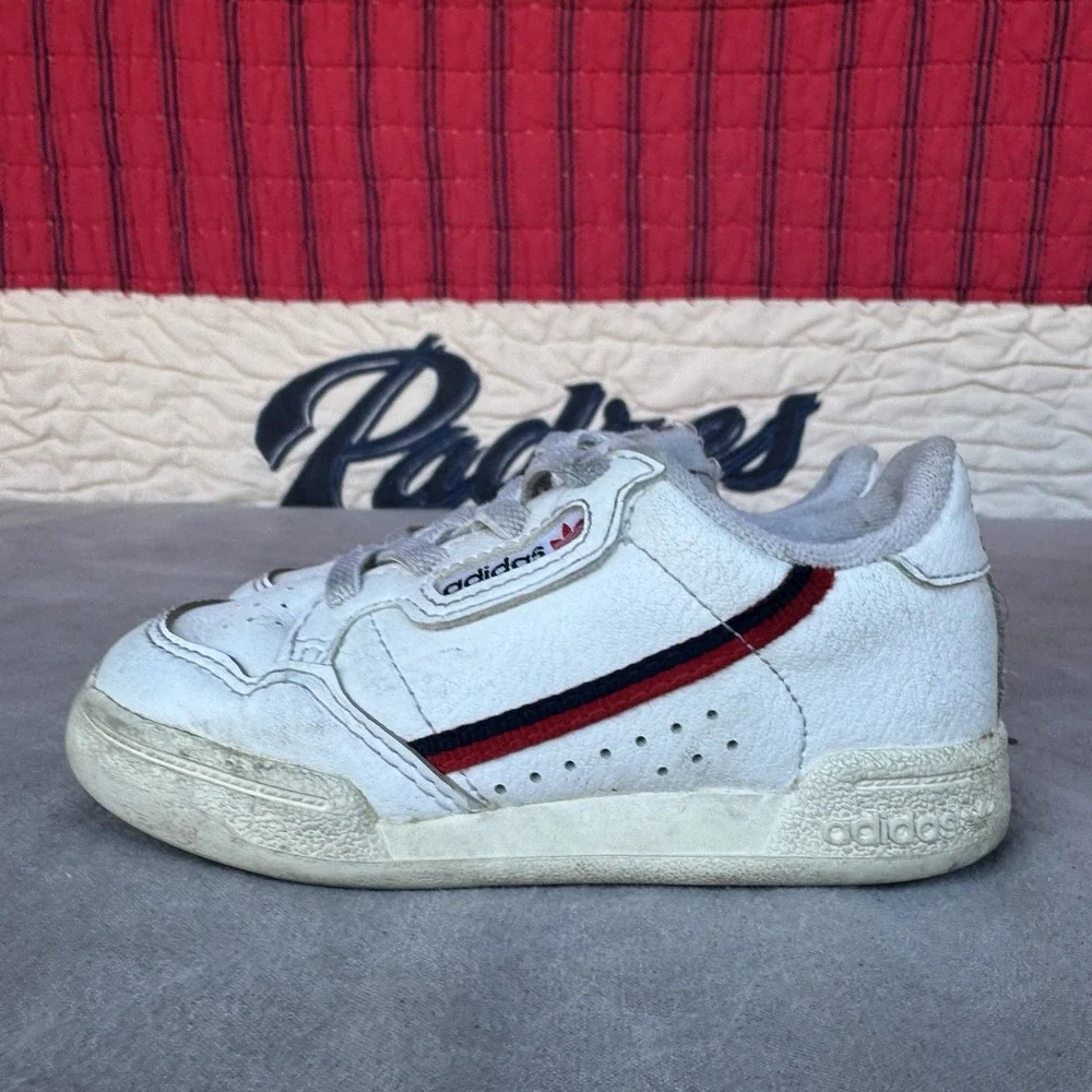 Size 6k - Adidas Continental 80 Athletic Baby Toddler‎ Shoes White/Red G28218